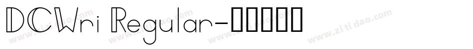 DCWri Regular字体转换